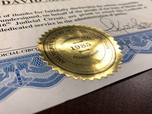 More Anniversary and Certificate Seals